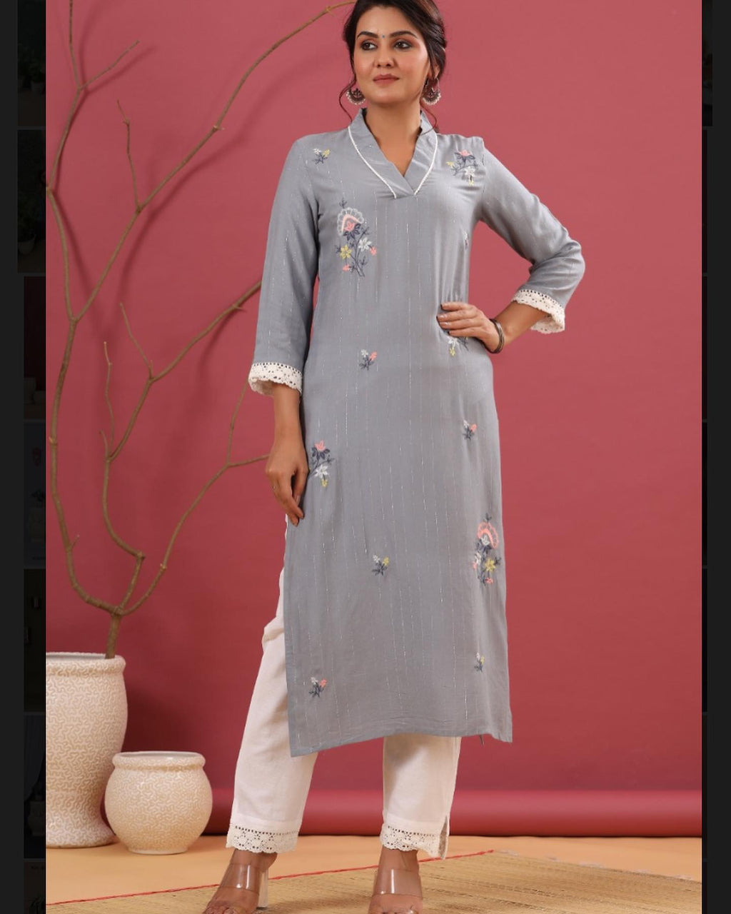 Elegant straight-cut kurta set