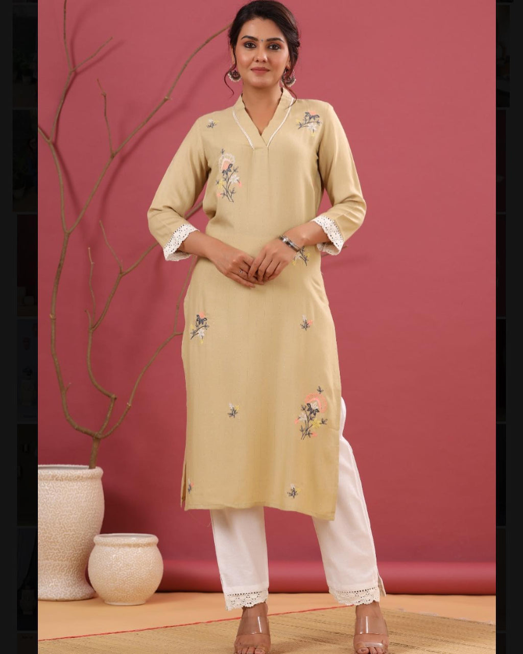 Elegant straight-cut kurta set