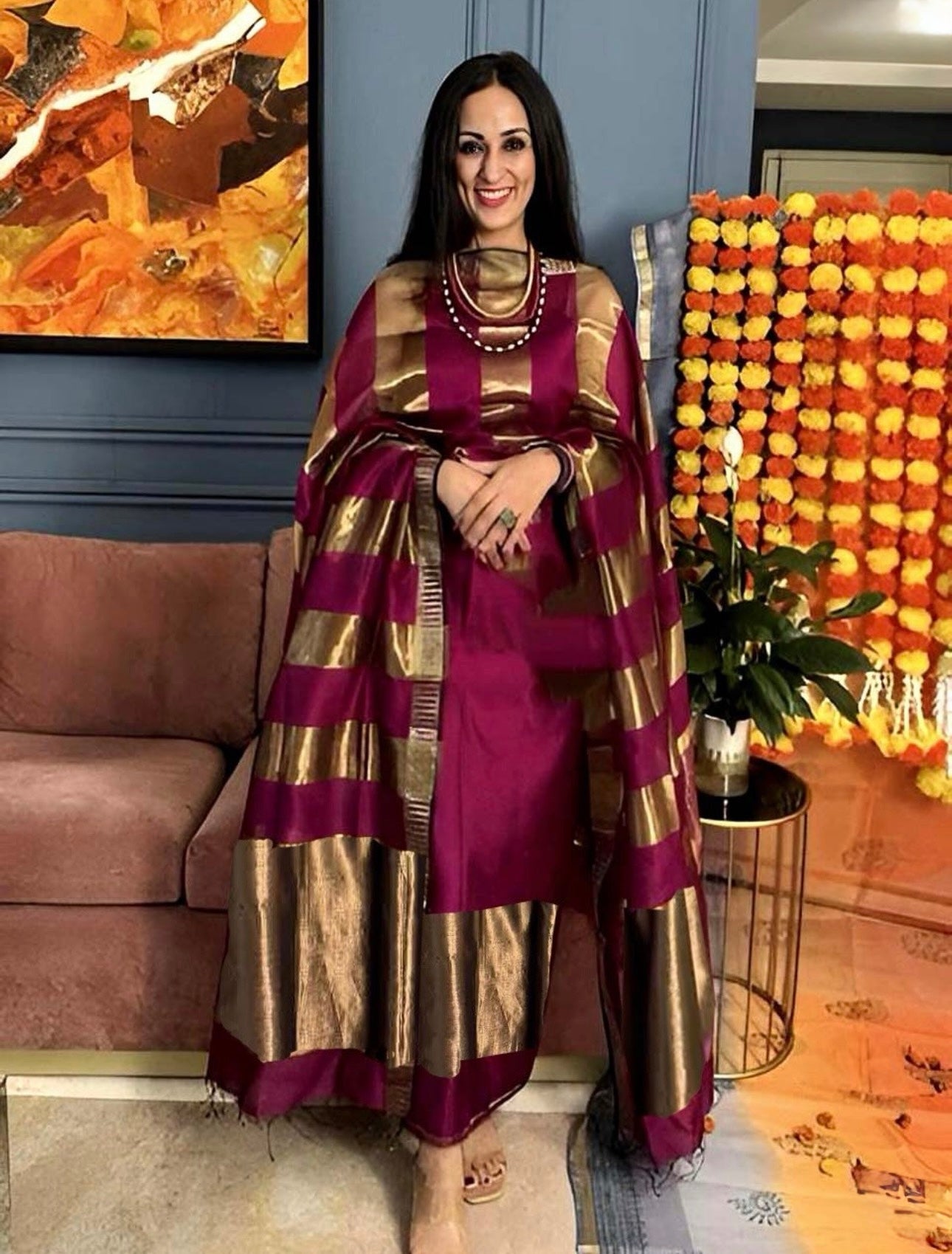 Pure Banarasi Silk Suit With Banarasi Silk Duppata