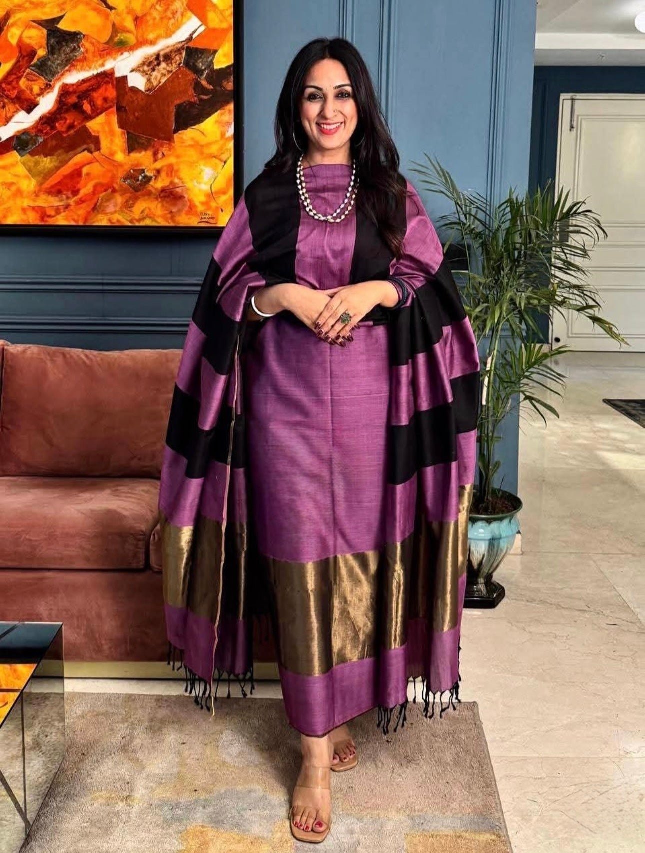 Pure Banarasi Silk Suit With Banarasi Silk Duppata