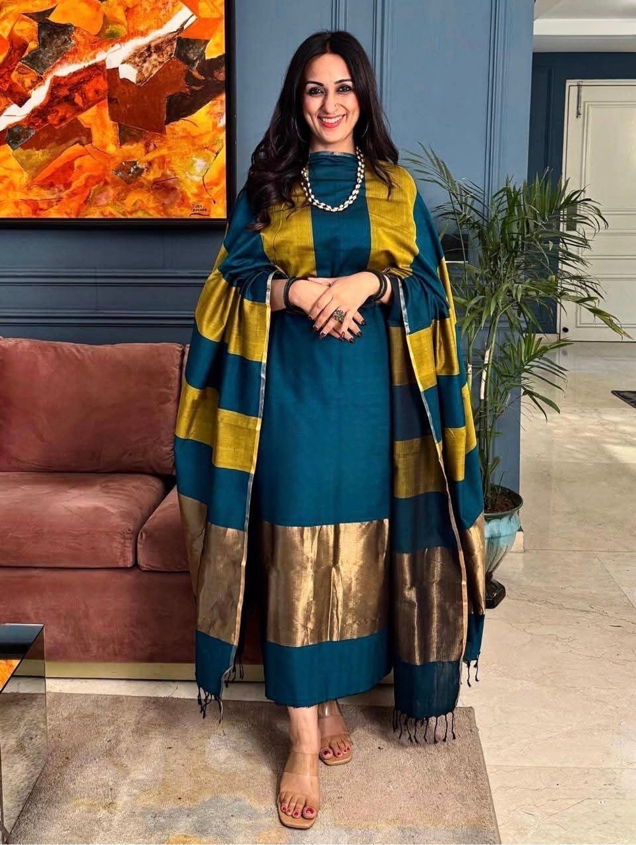 Pure Banarasi Silk Suit With Banarasi Silk Duppata