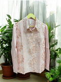 Cotton lace cut work shirt